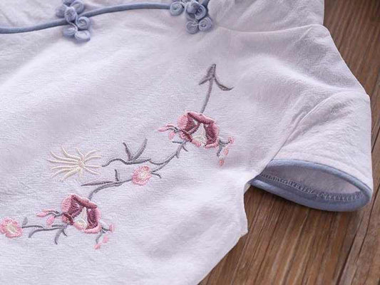 Baby Girls Hanfu Clothes Set -مجموعة ملابس
