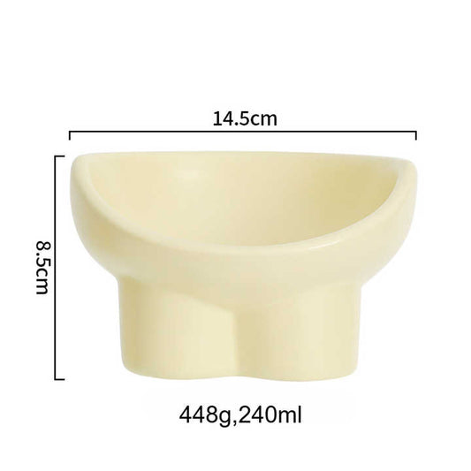Extra Wide Ceramic Cat Food and Water Dishes with Extra Height - Bowls &amp; Feeders 