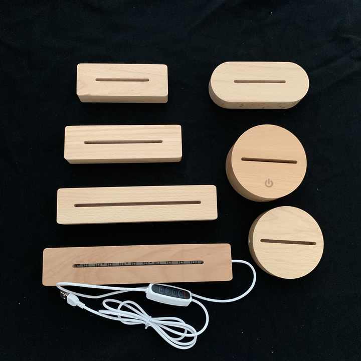 wooden base lamp