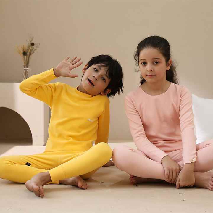 Warm velvet pajamas for children 