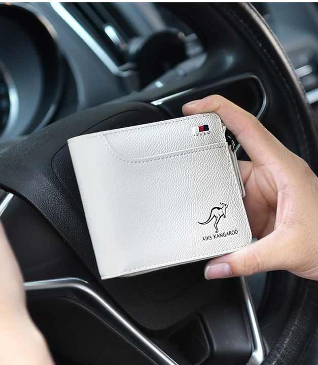 محفظة رجالية جلدية رفيعة بتصميم مصمم . Designer Slim Leather Men's Wallet, RFID Blocking