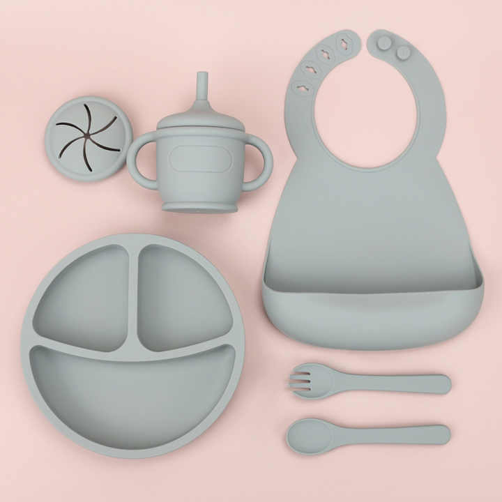مجموعة أدوات مائدة للأطفال من السيليكون -Silicone Kids Cutlery Set