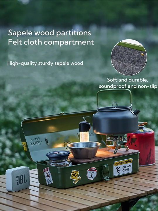 Portable Metal Iron Camping Bag for Outdoor Activities. 