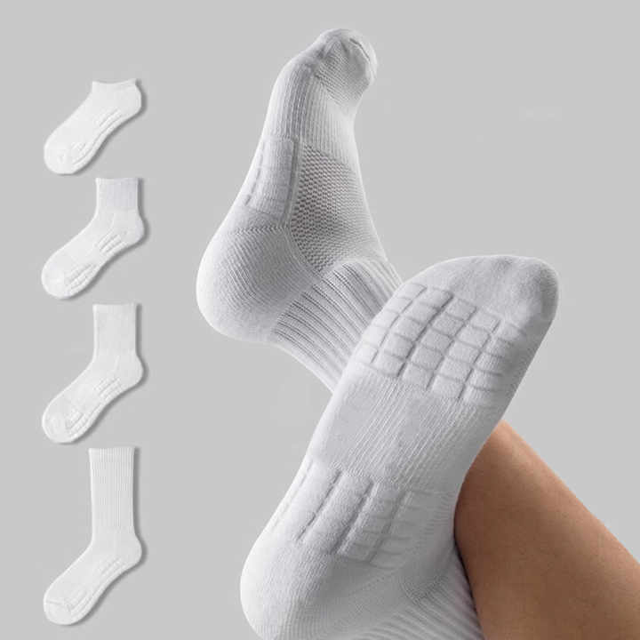 Custom Logo Gym Tennis Socks Mid Crew Solid Color Athletic Ankle 