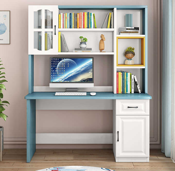 Home Wooden Office Student Study Writing Desk Computer Table Desk Table Desks with Cabinet 