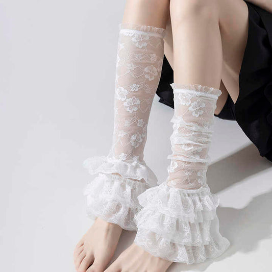 Lolita Knee High Socks جوارب نسائية طويلة حتى الركبة