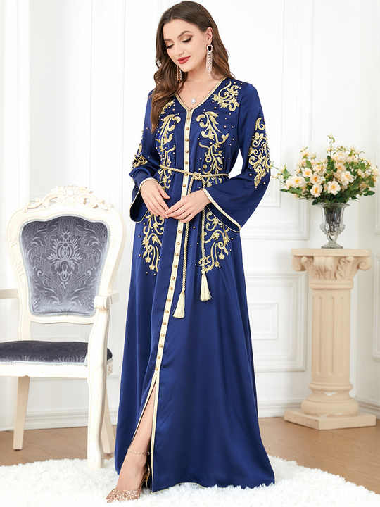 Middle Eastern Islamic Women's Embellished Dresses