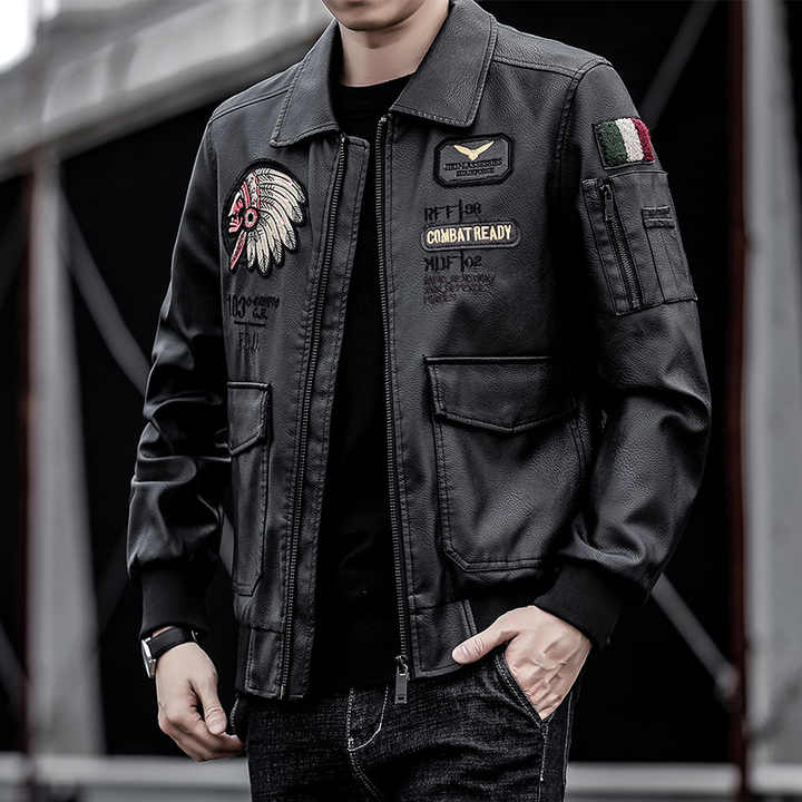 Men's Leather T-Shirt 