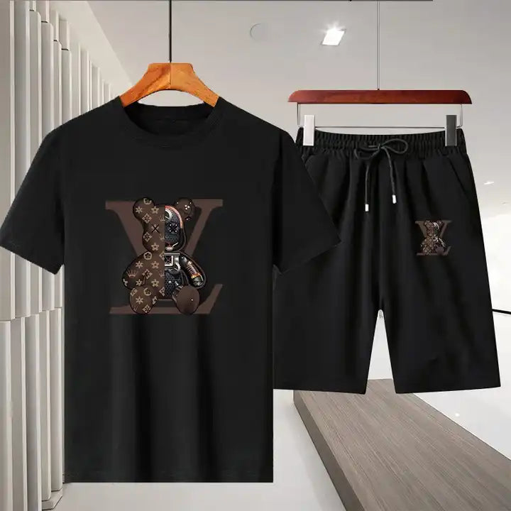 Men's 2 Pieces T-Shirt Set Summer Custom Design 