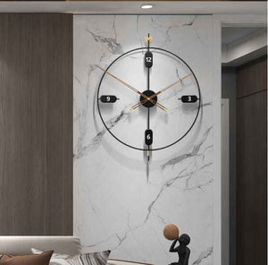 Large Metallic Wall Art Clock Customized 