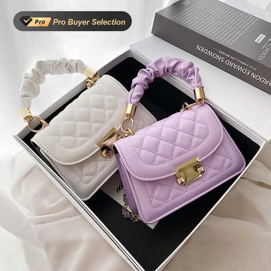 حقيبة كتف كورية مرصعة بالألماس - Korean diamond studded shoulder bag