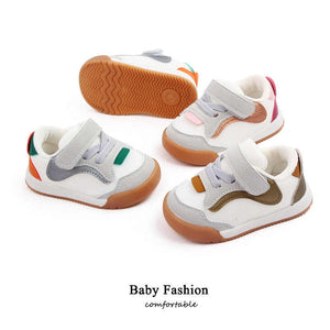 أحذية أطفال للربيع والخريف ، أحذية بيضاء شبكية . Spring and Autumn Baby Shoes, White Breathable Mesh