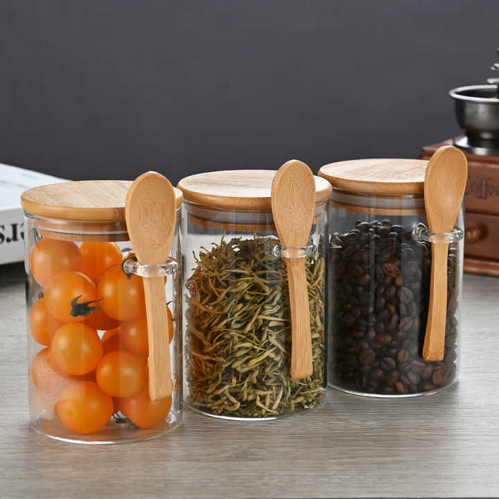 مجموعة أوعية زجاجية لتخزين- Glass storage container set