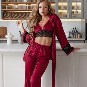 ثوب نوم حرير - بدلات نوم نسائيه