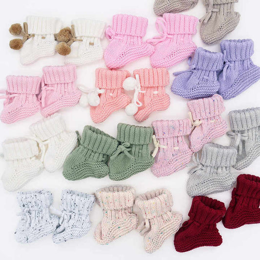 أحذية أطفال محبوكة من القطن -Striped cotton baby shoes