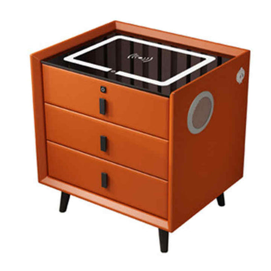 طاولة ذكية بسيطة حديثة من الخشب الصلب طاولة نوم ذكية بسعر الجملة أثاث غرفة نوم رخيص درج تخزين طاولة جانبية ذكيةModern Simple Solid Wood Smart Table Smart Nightstand Wholesale Cheap Bedroom Furniture Storage Drawer Smart Side Table