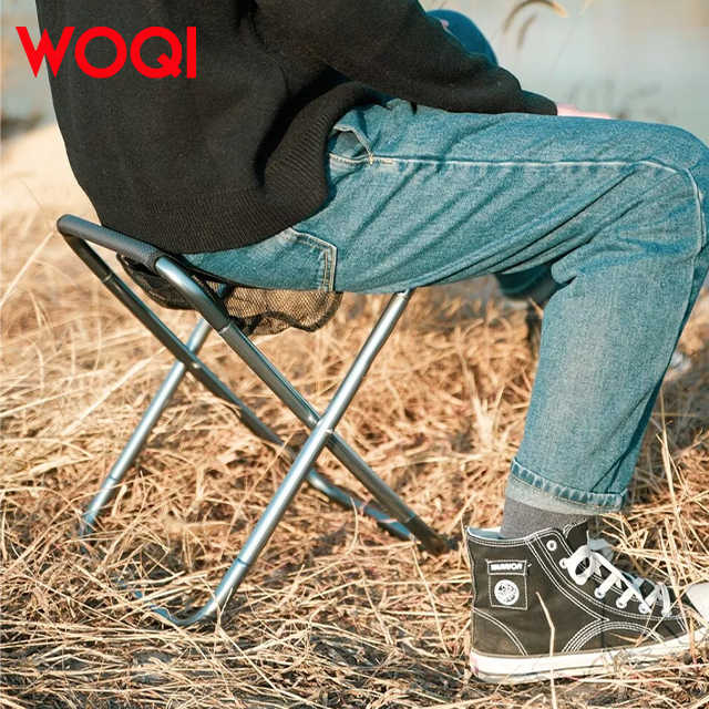 WOQI Outdoor Custom Folding Fabric Chair, Portable Camping Fishing Chairs 