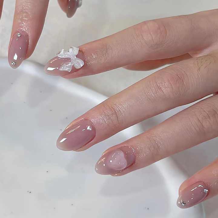 French Style Romantic- Acrylic Nails 