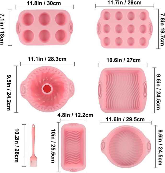 Piece BPA-Free Nonstick Silicone-مجموعة أدوات خبز