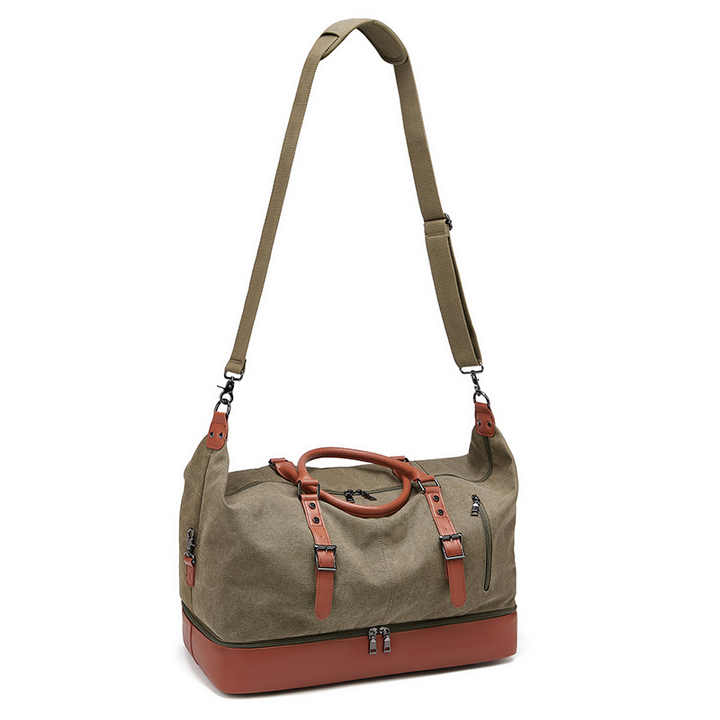 Tote Bags Canvas Travel Duffle حقائب سفر عصرية من الجلد