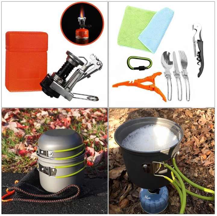 منتج رائج لعام 2022، طقم أدوات طهي محمول . Hot Product of 2022, Portable Outdoor Camping Hiking