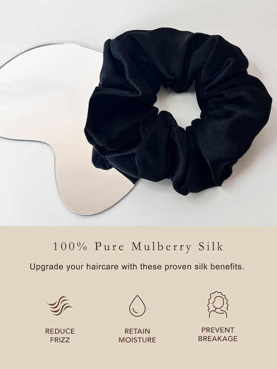 High Quality Silk 100% Mulberry Scrunchy-إكسسوارات شعر