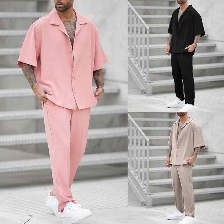 New Men's 2 Piece Set Casual 
