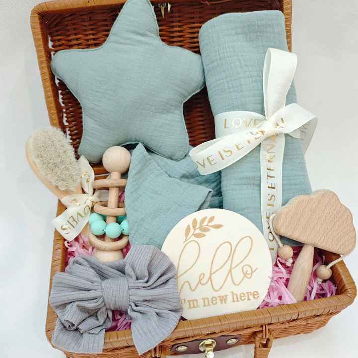 Shower Gift Set Hamper Blue-مجموعة هدايا حفل