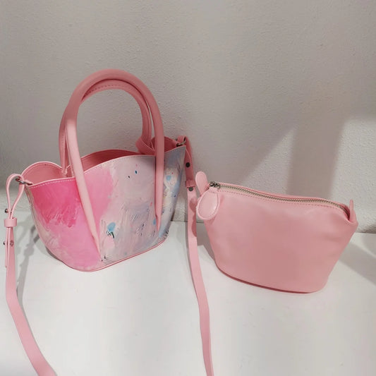 حقائب يد نسائية فاخرة مطبوعة برسومات زيتية