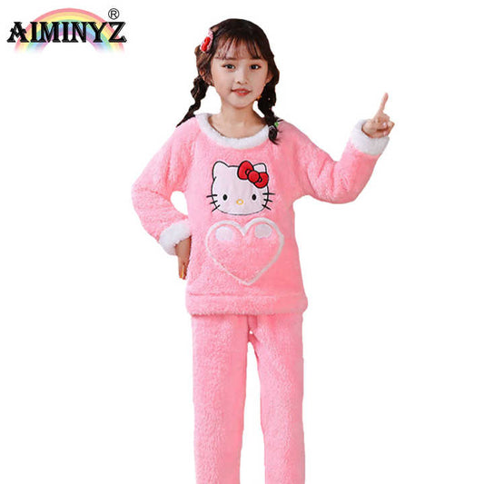 Girls' winter pajamas 