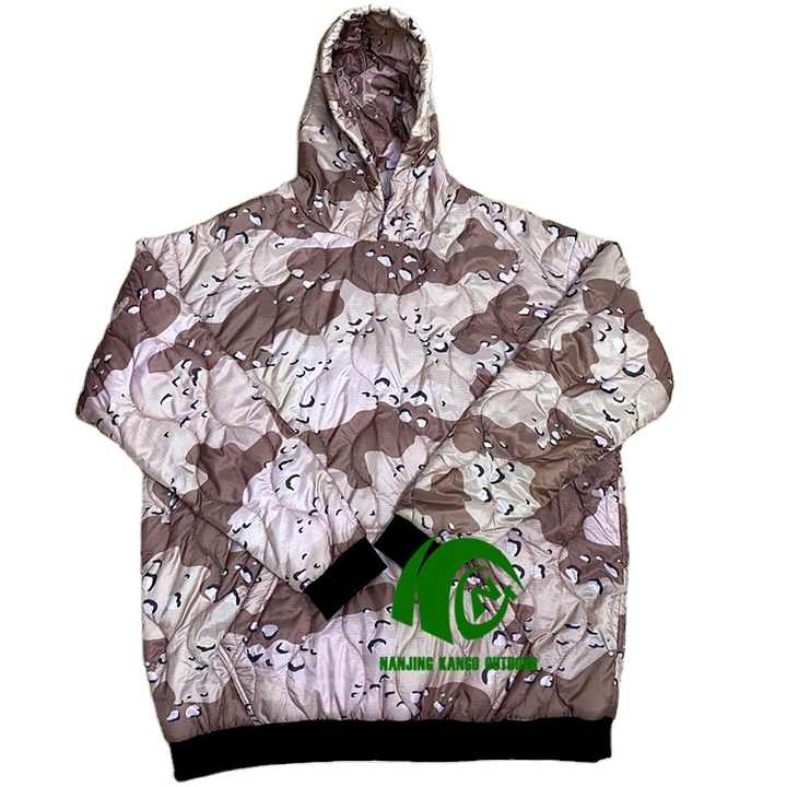 Kango Hot Sale USMC Woobie Hoodieسترة Kango USMC Woobie هودي تكتيكية مموهة بسحاب من Woobie بخطوط النمر للأنشطة الخارجية