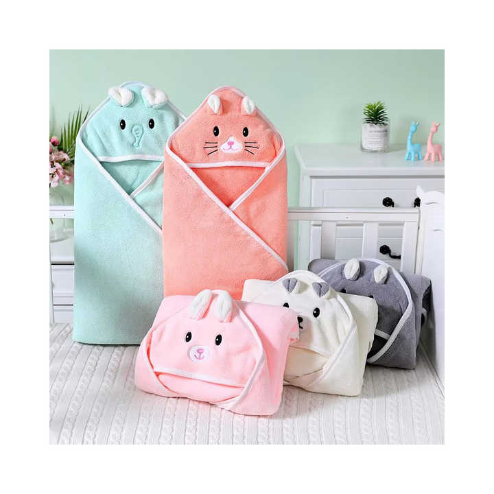 Baby Towel with Hooded Hooded Towel for Kids Girls Boys Sleeveless Coral Towel 