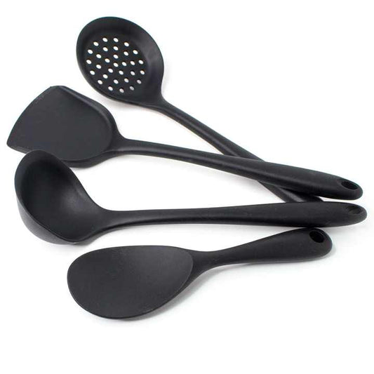 Cookware Set 4 Pieces Silicone Utensils-مجموعة أواني طهي