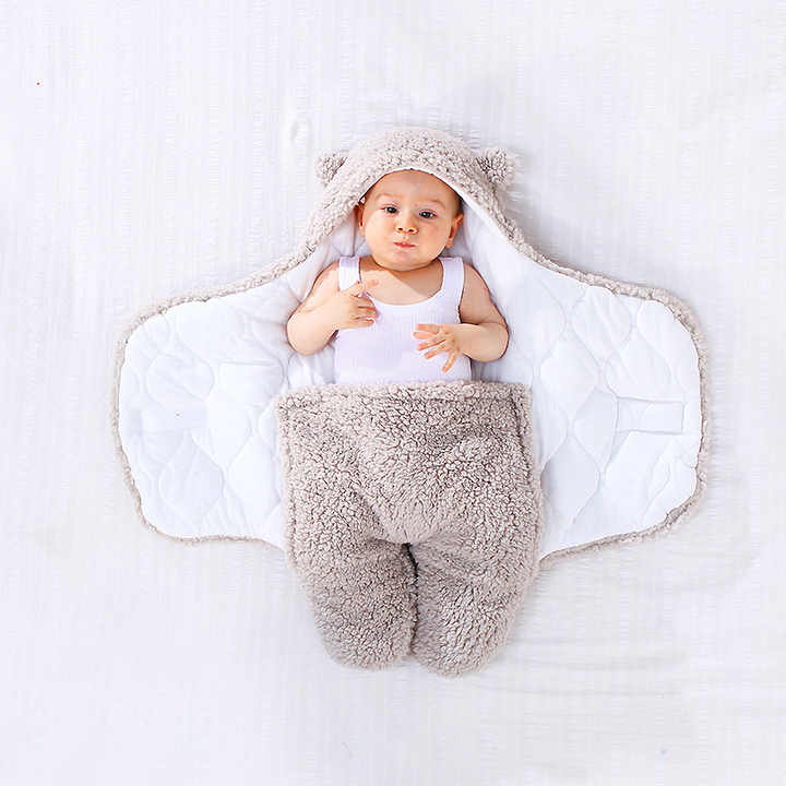 Songmai لطيف الدب الوليد قماش للف الرضع طفل لينة أفخم تلقي بطانية ، شيربا الحملان بطانية صوف Songmai Cute Bear Newborn Swaddle Blanket Baby Soft Plush Receiving Blanket, Sherpa Lamb Fleece Blanket