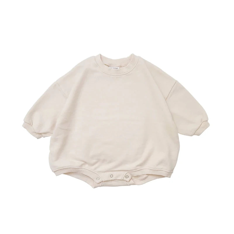 سويت شيرت رومبير طفل صغير بأكمام طويلة  -  Baby Girl Boy Sweatshirt Romper Toddler