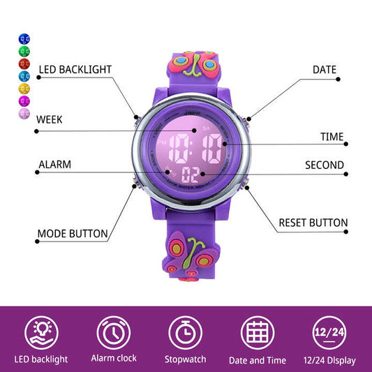 ساعة يد اطفال مقاومة للماء