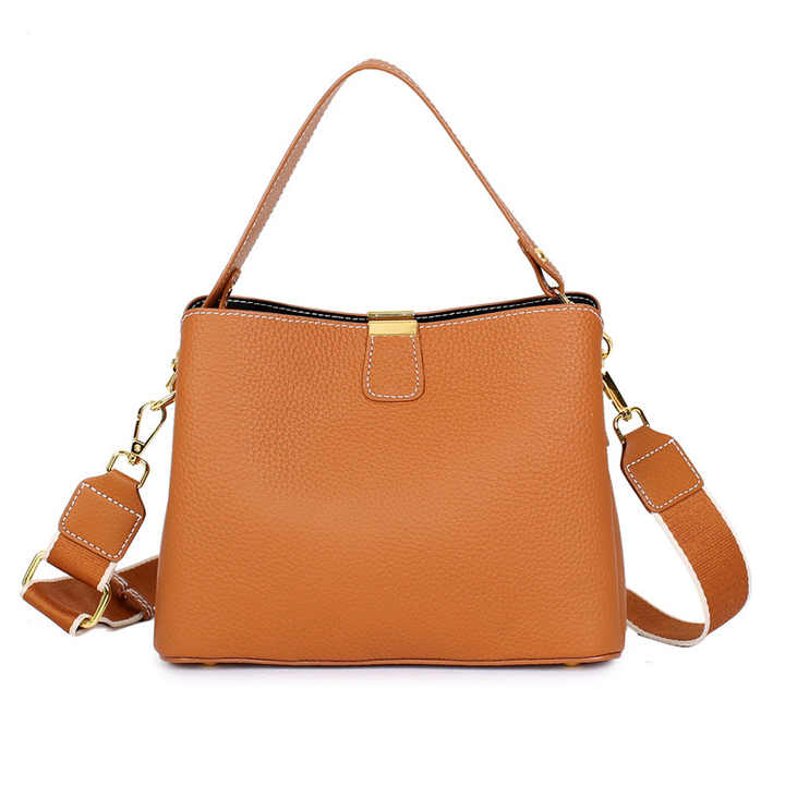 Luxury women's handbag made of genuine leather