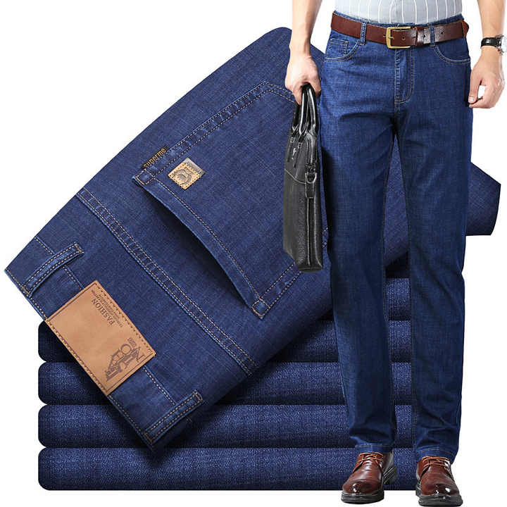 Men's silk elastic pants 
