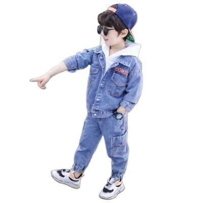 High Quality Wholesale Boys Long Denim Jeans Jumpsuit for Kids 