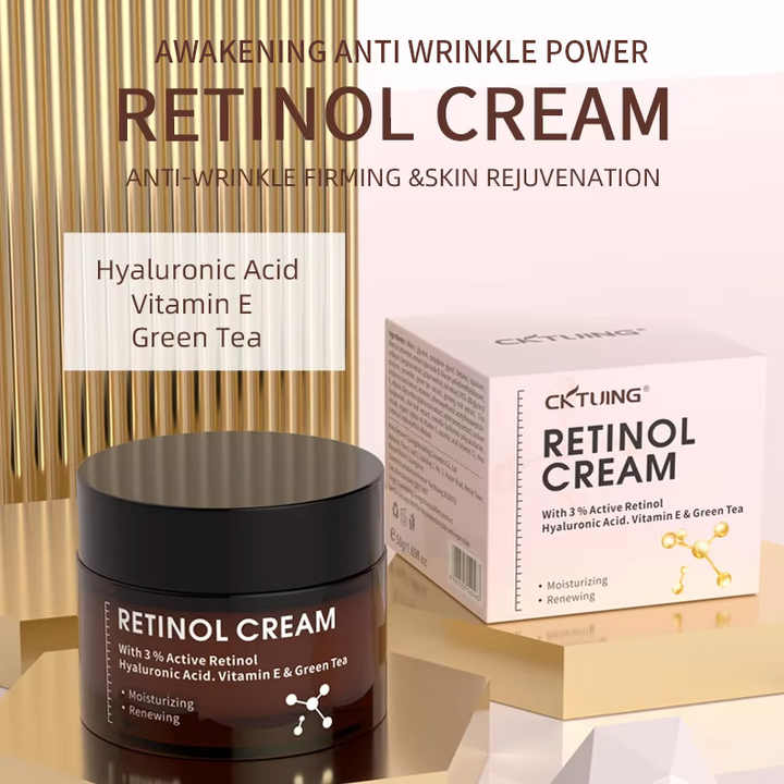 Whitening Moisturizing 3% Retinol Face Cream Private Label Organic Face Cream with Vitamin E, Anti-Wrinkle, Whitening 