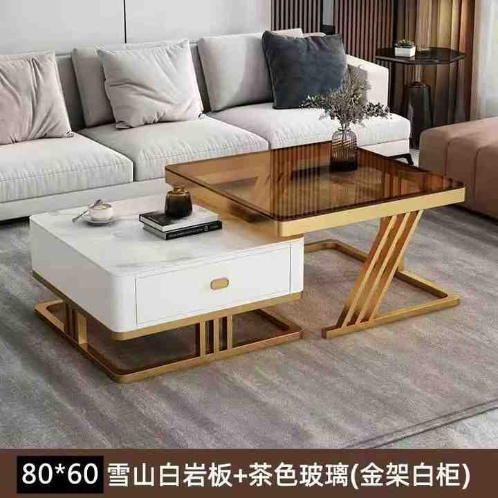 Luxury living room table, home use, new, square, modern, simple, light 