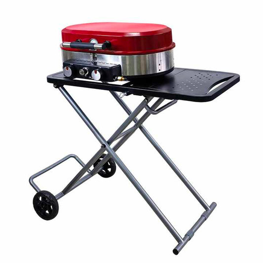 شواية غاز محمولة 2 شعلة تخييم -Portable Gas Grill 2 Burner Camping