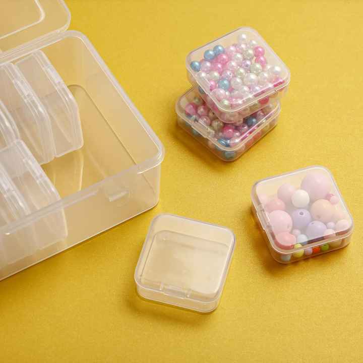 منظمات حبة صغيرة 15 قطعة حقائب تخزين بلاستيكية حاويات صغيرة مع حقيبة توريد حرفية 15 Pieces Small Bead Organizers Plastic Storage Bags Small Containers with Craft Supply Bag
