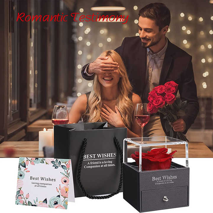 Wholesale Low MOQ Eternal Flower Jewelry Box for Valentine's Day Gift 