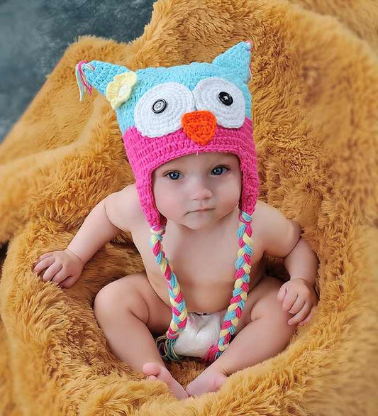 Handmade crochet owl baby hats 