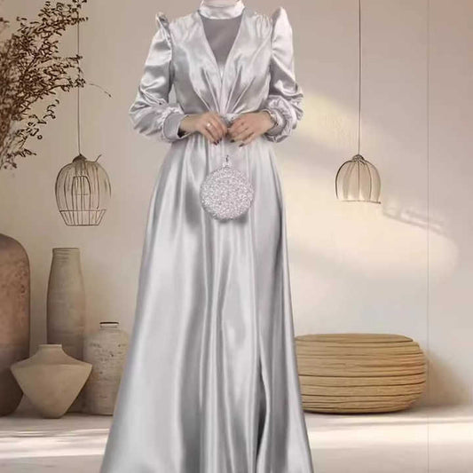 Satin Evening - فستان سهرة
