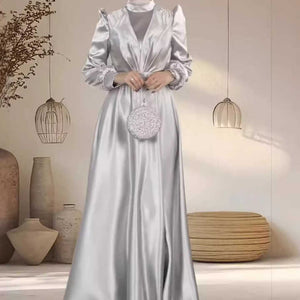 Satin Evening - فستان سهرة
