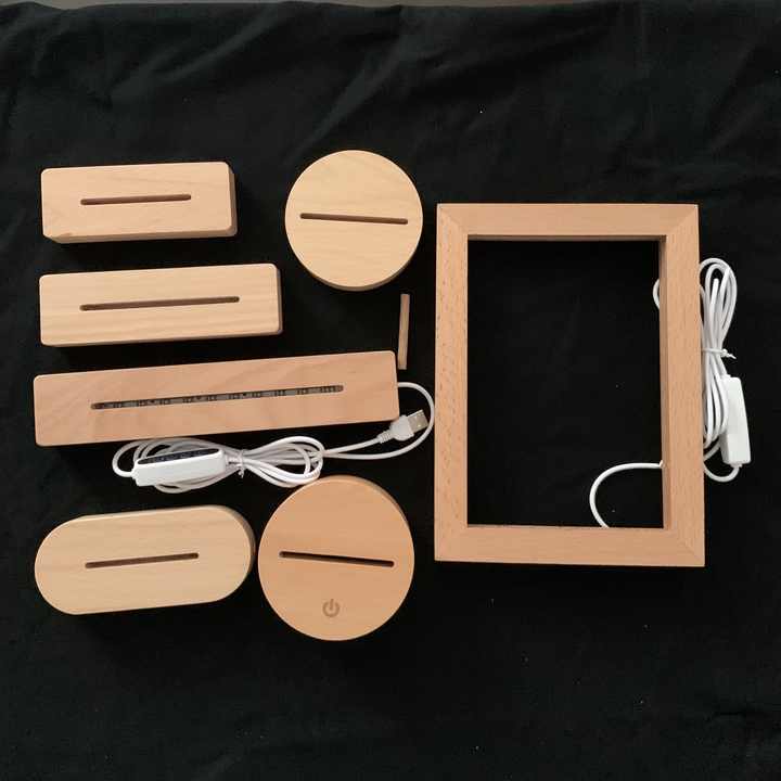 wooden base lamp