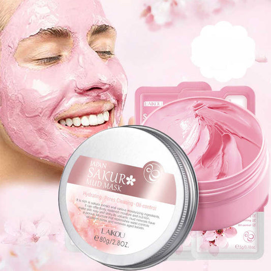 Mask Cherry 80g Cleansing Mud Mask to Refine قناع الطين ساكورا بالكرز