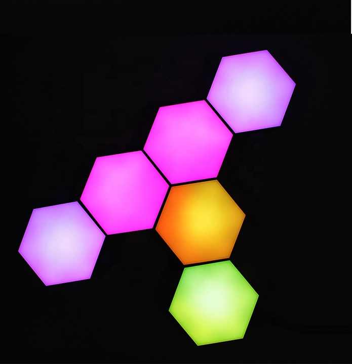 Hexagonal wall lights